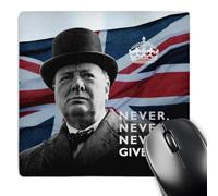 Alfombrilla Escritorio Winston Churchill Nunca Te Rindas Suave Mouse Pad Duradera Protector Escritorio para Computadora Escritorio Ordenadores 25X30Cm