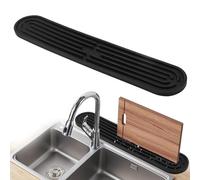 Alfombrilla Escurreplatos de Silicona, Banda Almohadillas Escurridor de Silicona, Estrecho Estera Escurrir, Antideslizante Alfombrilla de Bar para Vasos Botellas Tabla de Cortar 43 X 8 X 1 cm