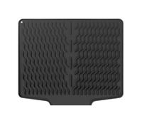 Alfombrilla Escurreplatos de Silicona, Escurreplatos Silicona, Soportes para Platos, Alfombra escurreplatos, Antideslizante, Resistente al calor, Alfombrilla para Secar Platos, 40 x 33cm (Negro)