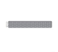 Alfombrilla escurridora de silicona grande de 55 cm, resistente al calor | Material de silicona gruesa, resistente al calor hasta 230 °C, protege los mostradores, tamaño de 55 cm, color gris
