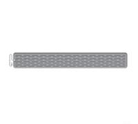 Alfombrilla escurridora de silicona grande de 55 cm, resistente al calor | Material de silicona gruesa, resistente al calor hasta 230 °C, protege los mostradores, tamaño de 55 cm, color gris