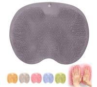 Alfombrilla exfoliante de pies para ducha, alfombrilla masajeadora de pies de silicona con ventosas antideslizantes, almohadilla limpiadora exfoliante de pies para baño y relajación (E)