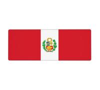Alfombrilla extragrande para teclado y mouse, 12 x 31.5 pulgadas, para computadora, consola, oficina, juegos, diseño de bandera de Perú