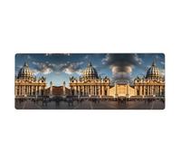 Alfombrilla extragrande para teclado y mouse de la Basílica de San Pedro (12 x 31.5 pulgadas), adecuada para ordenadores, consolas de juegos, etc., adecuada tanto para oficina como para estudio