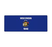 Alfombrilla extragrande para teclado y mouse de Wisconsin State Flag (12 x 31.5 pulgadas), adecuada para computadoras, consolas de juegos, etc., adecuada tanto para oficina como para estudio