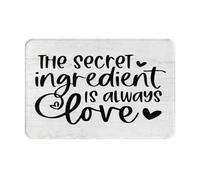 Alfombrilla Fácil Limpieza Alfombra Exterior El Ingrediente Secreto Es Siempre El Amor. Cita De Cocina. Lavable Alfombra Entrada para Decorativa Pasillo Terraza 40X60Cm