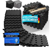 Alfombrilla fitness puzzle set de 18 negro EVA 175x88x1cm