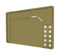 Alfombrilla for pistola de rifle con puntos magnéticos, alfombrilla for limpieza de armas, alfombrilla de goma antideslizante resistente al aceite for banco de trabajo de reparación, alfombrilla(Brown