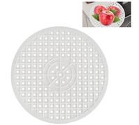 Alfombrilla Fregadero Cocina 30.6cm Estera Inserto Silicona para Fregadero Alfombrilla de Drenaje Antideslizante Cortable para Baño, Cocina y Jardín(Redondo Blanco)