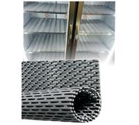 Alfombrilla frigorífico 5 mm, antideslizante para congelador y cajón | Protector recortable 25-120 cm de ancho para estantes, vitrinas frías, frutas y verduras(Grey,90x100cm)