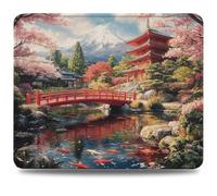 Alfombrilla Gaming 240 x 200 x 3 mm Alfombrilla Ratón con Base Antideslizante, Bordes Acolchados, Multifuncional y Duradera, Accesorios Gaming para Mac y PC, para Jugadores, Puente Arquitectura 0d-850