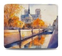 Alfombrilla Gaming 240 x 200 x 3 mm Alfombrilla Ratón con Base Antideslizante, Bordes Acolchados, Multifuncional y Duradera, Accesorios Gaming para Mac y PC, para Jugadores, Otoño Arquitectura 0d-857