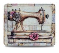 Alfombrilla Gaming 240 x 200 x 3 mm Alfombrilla Ratón con Base Antideslizante, Bordes Acolchados, Multifuncional Accesorios Gaming para Ratón con Cable o Inalámbrico, Máquina de Coser Retro 0d-177