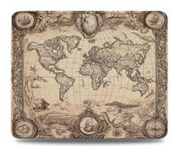 Alfombrilla Gaming 240 x 200 x 3 mm Alfombrilla Ratón con Base Antideslizante, Bordes Acolchados, Multifuncional y Duradera, Accesorios Gaming para Ratón con Cable o Inalámbrico, Retro Mapa 0d-183