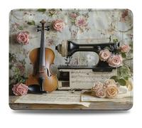 Alfombrilla Gaming 290 x 240 x 3 mm Alfombrilla Ratón con Base Antideslizante, Bordes Acolchados, Multifuncional y Duradera, Accesorios Gaming para Ratón con Cable o Inalámbrico, Retro Flor 0d-179