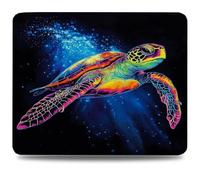 Alfombrilla Gaming 320 x 260 x 3 mm Alfombrilla Ratón con Base Antideslizante, Bordes Acolchados, Multifuncional Accesorios Gaming para Ratón con Cable o Inalámbrico, Sea Turtle Marina Negro 0d-209