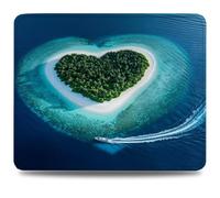 Alfombrilla Gaming 320 x 260 x 3 mm Alfombrilla Ratón con Base Antideslizante, Bordes Acolchados, Multifuncional y Duradera, Accesorios Gaming para Ratón con Cable Inalámbrico PC/Mac, Azul Isla 0d-566