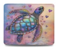 Alfombrilla Gaming 420 x 350 x 3mm Alfombrilla Ratón con Base Antideslizante, Bordes Acolchados, Multifuncional Accesorios Gaming para Ratón con Cable o Inalámbrico, Lindo Sea Turtle Marina 0d-545