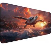 Alfombrilla Gaming 700x300x3mm Mousepad XXL Tortuga Marina V-G30DC | Alfombrilla De Ratón Ampliada Mejora la Precisión y la Velocidad Mouse Pad Antideslizante con Bordes Cosidos PC Accesorios