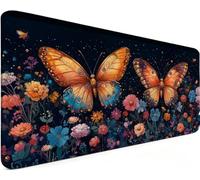 Alfombrilla Gaming 800x300x3mm Mousepad XXL Mariposa 2-DC72E | Alfombrilla De Ratón Ampliada Mejora la Precisión y la Velocidad Mouse Pad Antideslizante con Bordes Cosidos PC Accesorios