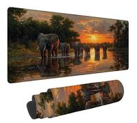 Alfombrilla Gaming 900 x 500 x 3 mm Elefantes Mousepad Desk Mat, e-86