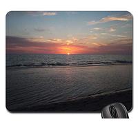 Alfombrilla Gaming, Atardecer Florida Nápoles Estados Unidos Costa Oeste Playa Mar Alfombrilla Raton Antideslizante Alfombrilla De Ratón Ergonómico Tapete De Juego para Oficina Oficina 25X30Cm