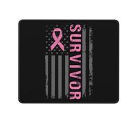 Alfombrilla Gaming, Bandera De Estados Unidos De Superviviente De Cáncer De Mama Gaming Mouse Pad Multifuncional Alfombrilla De Escritorio Bordes Cosidos Mouse Pad para Laptop Gamers 25X30Cm