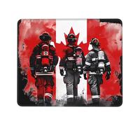 Alfombrilla Gaming Bomberos Bombero Bandera De Canadá Portátil Alfombrilla Ratón Moderno Tapete Escritorio para Juegos Mujer Trabajo 10X12In