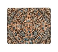 Alfombrilla Gaming Calendario Azteca Piedra Solar Maya Portátil Alfombrilla Ratón Resistente Tapete Escritorio para Accesorio Gaming Mujer 10X12In