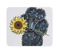 Alfombrilla Gaming Caniche Negro Soleado Moderno Alfombrilla De Ratón Duradero Tapete Escritorio para Portátil Mujer Ordenador 10X12In