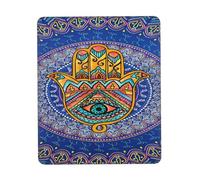 Alfombrilla Gaming, Cultura Hebreo Hamsa Arte Mal De Ojo Tapete De Juego Portátil Alfombrilla Raton Professional Alfombrilla De Ratón para Laptop Gamers 25X30Cm
