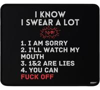 Alfombrilla Gaming Juegos Divertidos. Sé Que Digo Muchas Palabrotas. Antideslizante Mouse Pad Impermeable Gaming Tapete para Mujer Gaming Oficina 10X12In