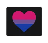 Alfombrilla Gaming Lindo Corazón del Orgullo Bisexual Duradero Alfombrilla De Ratón Resistente Tapete Escritorio para Portátil Hogar Pc 10X12In
