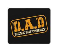Alfombrilla Gaming, Papá Borracho Pero Ordenado Mousepad Antideslizante Mouse Pad Portátil Alfombrilla De Ratón para Laptop Oficina 25X30Cm