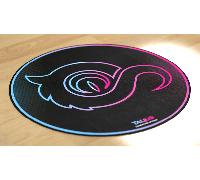 Talius Floorpad Alfombra Gaming. Tela con Base Antideslizante, Resistente al Agua, Color Negro, Disponible en Dos tamaños (Redonda 1000mm)