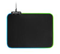 Sharkoon 1337 V2 RGB 360 - Alfombrilla Gaming, Flexible, Textil, 360x270x3 mm, Negro