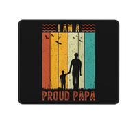 Alfombrilla Gaming, Soy Un Papá Orgulloso Gaming Mouse Pad Antideslizante Alfombrilla De Ratón Ergonómico Alfombrilla Raton para Ordenador Ratón 25X30Cm