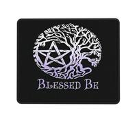 Alfombrilla Gaming Triple Luna Bruja Diosa Pentáculo Wicca Moderno Mousepad Duradero Tapete Escritorio para Hogar Gaming Mac 10X12In