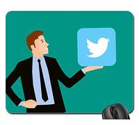Alfombrilla Gaming, Twitter Marketing Afiliados Marketing Digital Tapete De Juego Antideslizante Alfombrilla De Ratón para Juegos Antideslizante Alfombrilla Raton para Jugadore Pc 25X30Cm