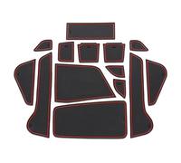 Alfombrilla Goma Ranura Puerta para Nissan para Note E13 para Aura E-Power 20~23, Posavasos Almacenamiento Almohadilla A Prueba Polvo, Pegatina Coche(Rojo)