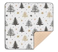 Alfombrilla grande y resistente para actividades en interiores y exteriores, cómoda alfombra de entretenimiento para bebés y niños pequeños, 50 x 50 árboles de Navidad