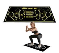 Alfombrilla Guía para Sentadillas con Posición de Paso, Alfombrilla de Entrenamiento para Sentadillas, Esterilla de Fitness para Técnica Adecuada para Sentadillas Ejercitación de Músculos Piernas (C)