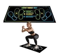 Alfombrilla Guía para Sentadillas con Posición de Paso, Alfombrilla de Entrenamiento para Sentadillas, Esterilla de Fitness para Técnica Adecuada para Sentadillas Ejercitación de Músculos Piernas (A)