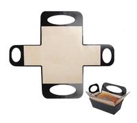 Alfombrilla Horno de Silicona Reutilizable, Alfombrilla de para Hornear Pan 9x5" - Tapete Antiadherente con 4 Asas para Transferir Masa - 90g Silicona Sin Olores