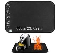 Alfombrilla Ignífuga, 60 x 40 cm Alfombra Resistente al Fuego, Alfombra Ignífuga Cocina de Sobremesa, Alfombrilla Protectora Contra el Calor, Tapete Protector para Freidora de Aire Barbacoa de Gas