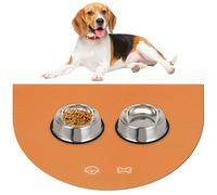 Alfombrilla impermeable para comedero para perros y gatos, 40 x 60 cm, antideslizante, para perros y gatos, color marrón, 40 x 60 cm