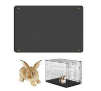 Alfombrilla impermeable para mascotas, 150 x 100 cm, para jaula de cobayas, lona, suelo, base reutilizable para conejos, chinchilla, hurones y otros animales pequeños (negro)