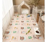Alfombrilla impermeable y antideslizante para la alimentación de mascotas, impermeable, para gatear, lavable, de PVC, para criar gatos, recinto especial para perrera, lavable, fácil de limpiar (estilo