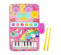 Alfombrilla interactiva para piano para bebé, juguete de aprendizaje de tambor de jazz, juego de almohadillas de música para niños pequeños, tapete de aprendizaje de música para bebé, juguete de suelo