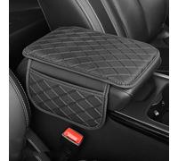 Alfombrilla La Consola Central del Coche para Volkswagen VW Taigo Touran Tiguan CC, Reposabrazos Alfombrillas Comodidad Antideslizante Soporte Codo Accesorios,A/Black-30 * 18 * 1.5cm